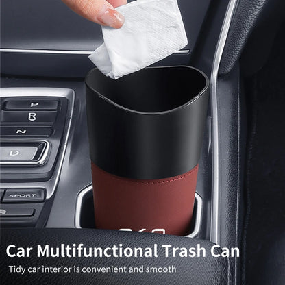 Car Logo Trash Can Mini Garbage Organiser Office Auto Accessories For Volvo AWD C30 C70 S60 S80 S90 T6 V40 V60 V50 V70 V90 XC40