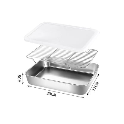 Pan Baking Tray Baking Tray Tray - Kitchen Storage 23x17x5cm 31x24x5cm Cooling Rack Cover Set Superior Mirror Finish