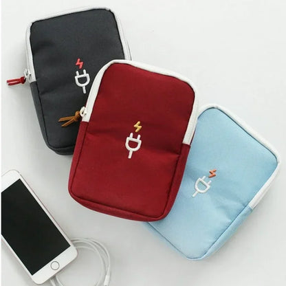 Travel Accessory Cable Bag Portable Digital USB Electronic Storage and Organize Bag Gadget Case Travel Cellphone Charger Holder