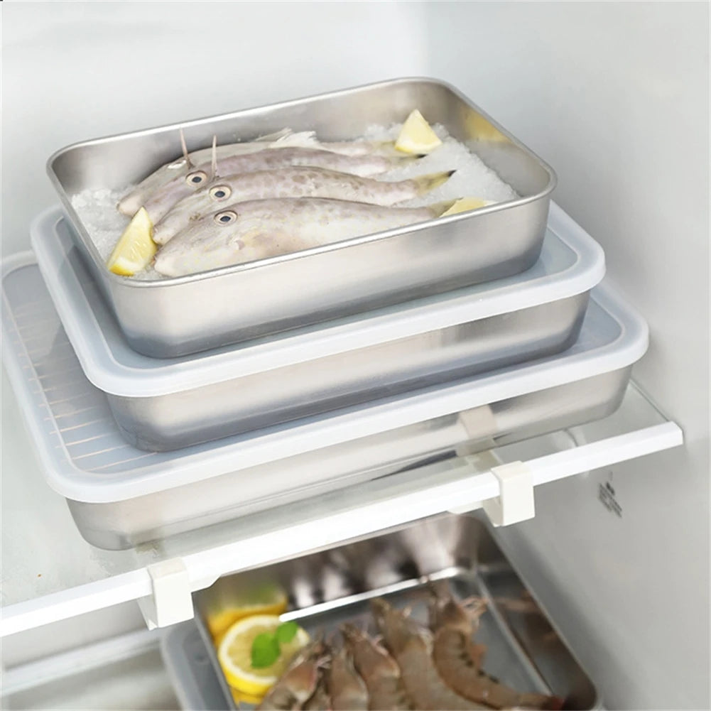 Pan Baking Tray Baking Tray Tray - Kitchen Storage 23x17x5cm 31x24x5cm Cooling Rack Cover Set Superior Mirror Finish