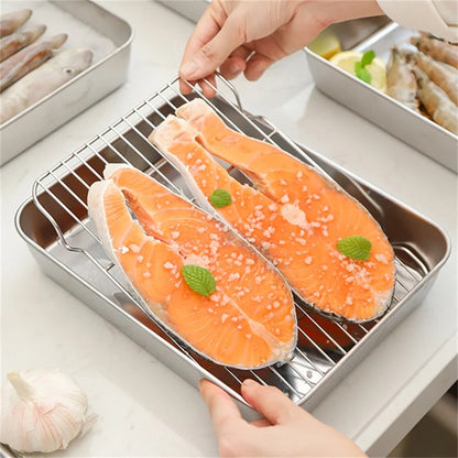 Pan Baking Tray Baking Tray Tray - Kitchen Storage 23x17x5cm 31x24x5cm Cooling Rack Cover Set Superior Mirror Finish